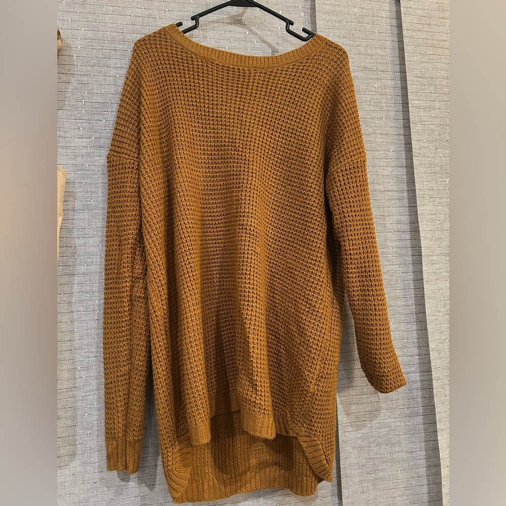 Women’s Orange Knit Sweater (1X)